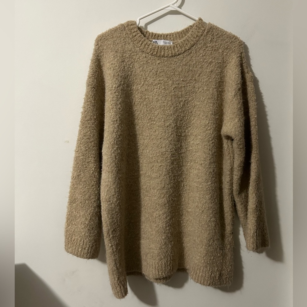 Zara Oversized Tan Sweater